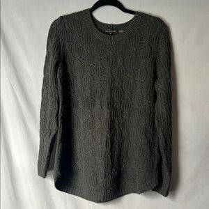 Jeanne Pierre charcoal cable knit sweater | size M